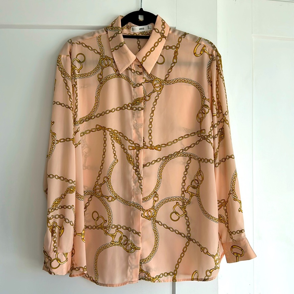 Mango long sleeve blouse